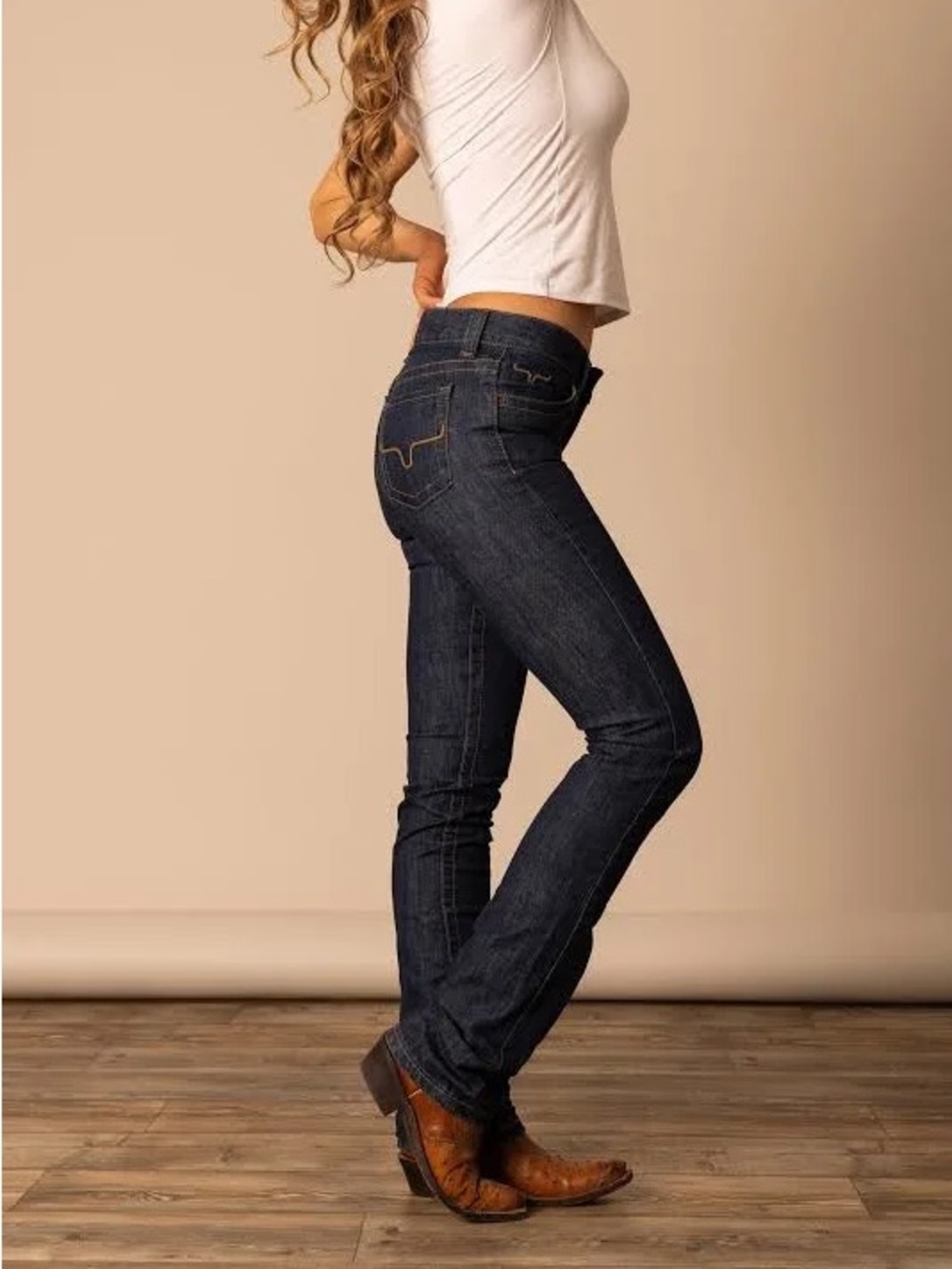 Kimes Ranch Betty Mid Rise Straight Leg Western Ranch Jeans - Picture 9 of 10